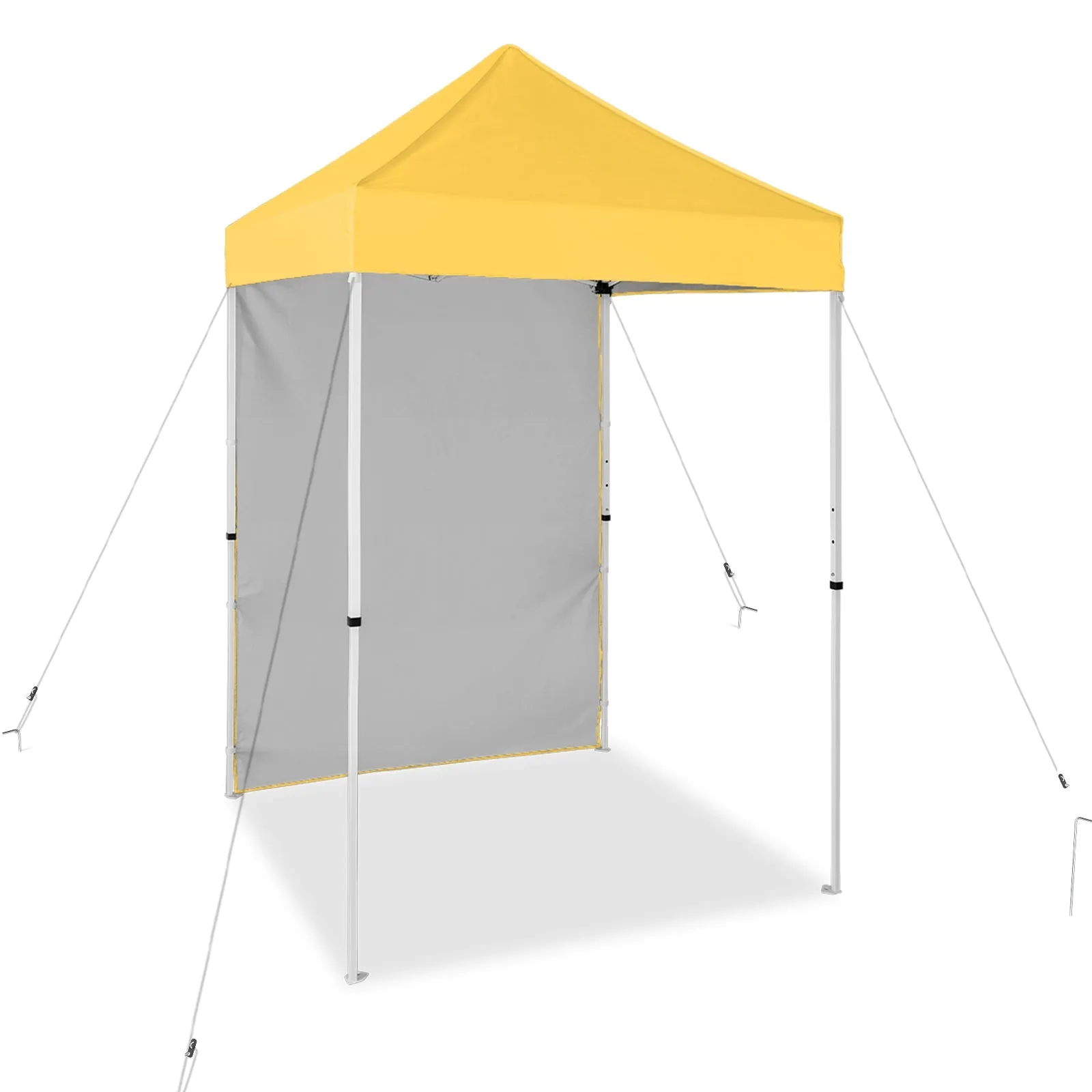 5x5 Straight Leg Pop Up Canopy Tent with One Removable Sunwall