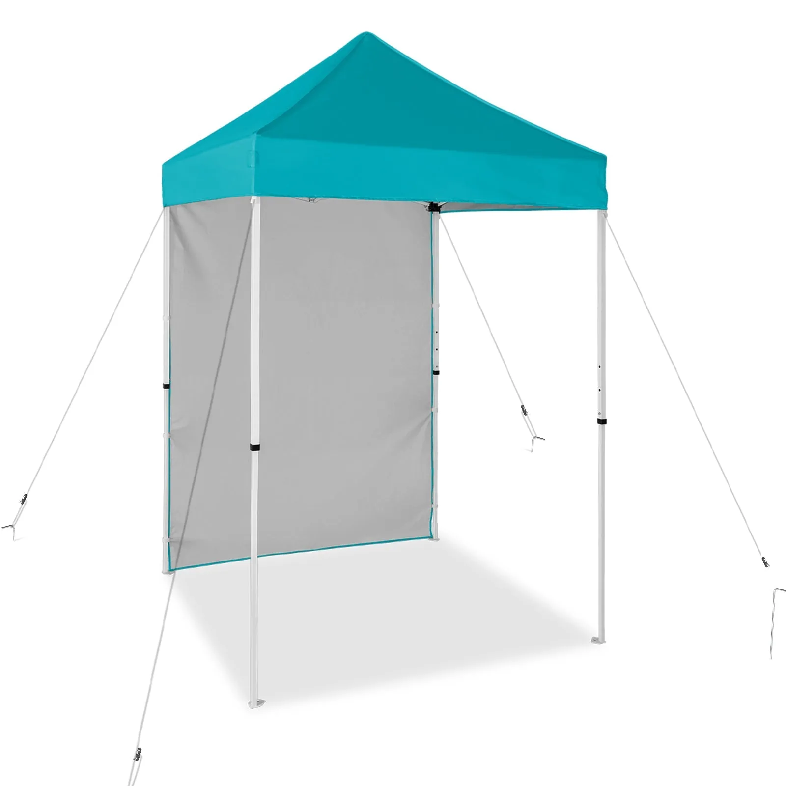 5x5 Straight Leg Pop Up Canopy Tent with One Removable Sunwall