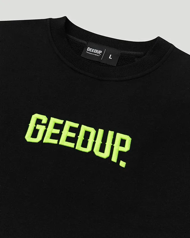 Always Neighbourhood Crewneck Black/Hyper Yellow