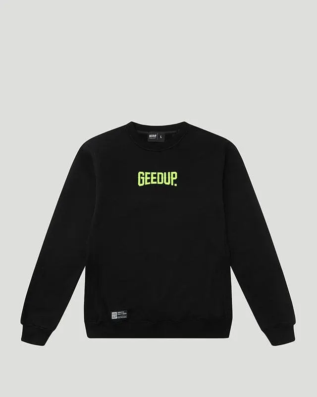 Always Neighbourhood Crewneck Black/Hyper Yellow