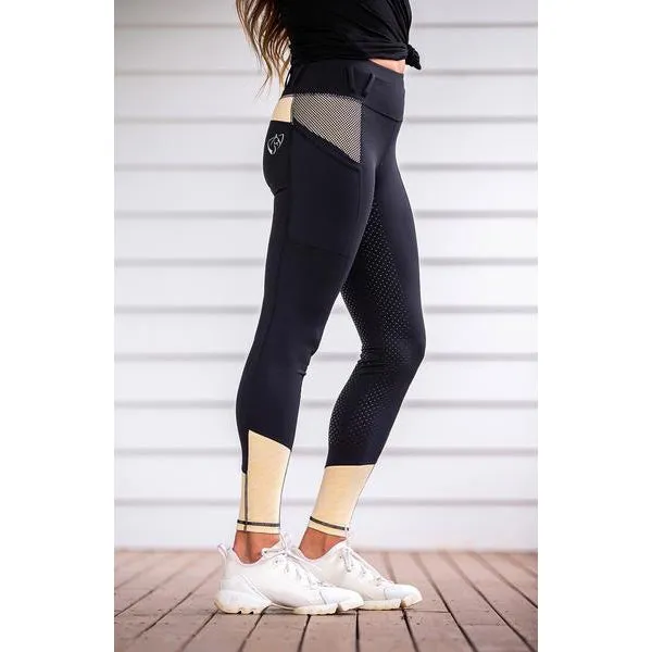 BARE Equestrian Performance Riding Tights - Lemon