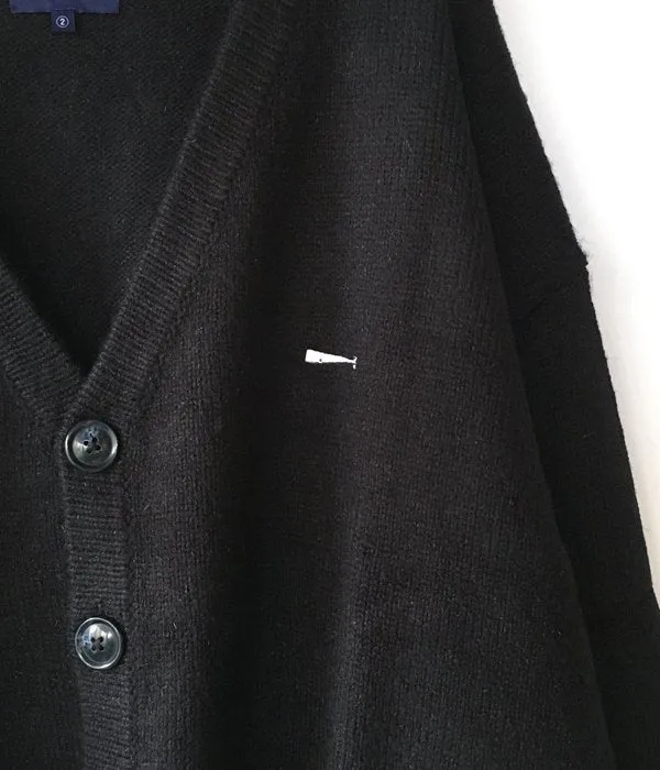 DESCENDANT/NURSE KNIT CARDIGAN (BLACK)