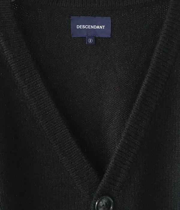 DESCENDANT/NURSE KNIT CARDIGAN (BLACK)