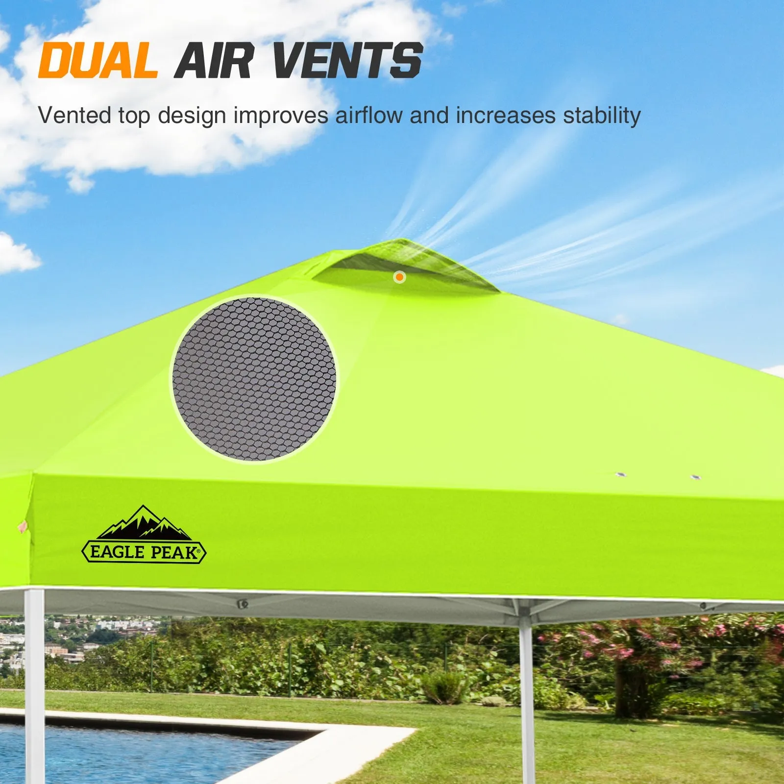 Easy Setup Straight Leg 10x10 Pop Up Canopy Tent w/ 100 sqft of Shade