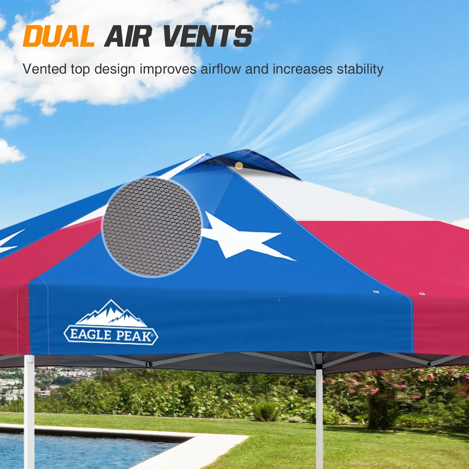 Easy Setup Straight Leg 10x10 Pop Up Canopy Tent w/ 100 sqft of Shade