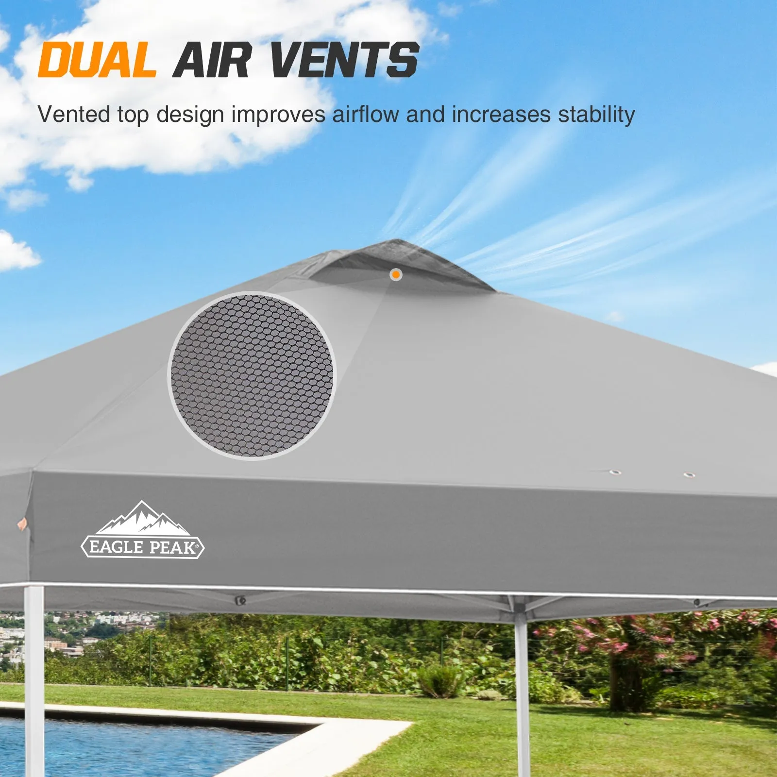 Easy Setup Straight Leg 10x10 Pop Up Canopy Tent w/ 100 sqft of Shade