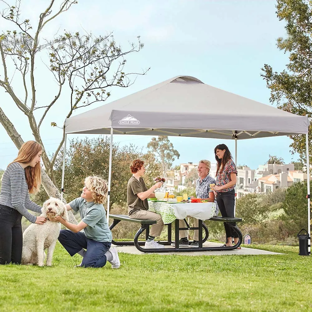 Easy Setup Straight Leg 10x10 Pop Up Canopy Tent w/ 100 sqft of Shade