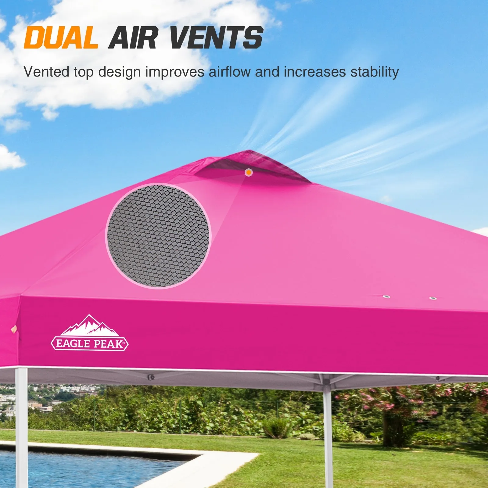 Easy Setup Straight Leg 10x10 Pop Up Canopy Tent w/ 100 sqft of Shade
