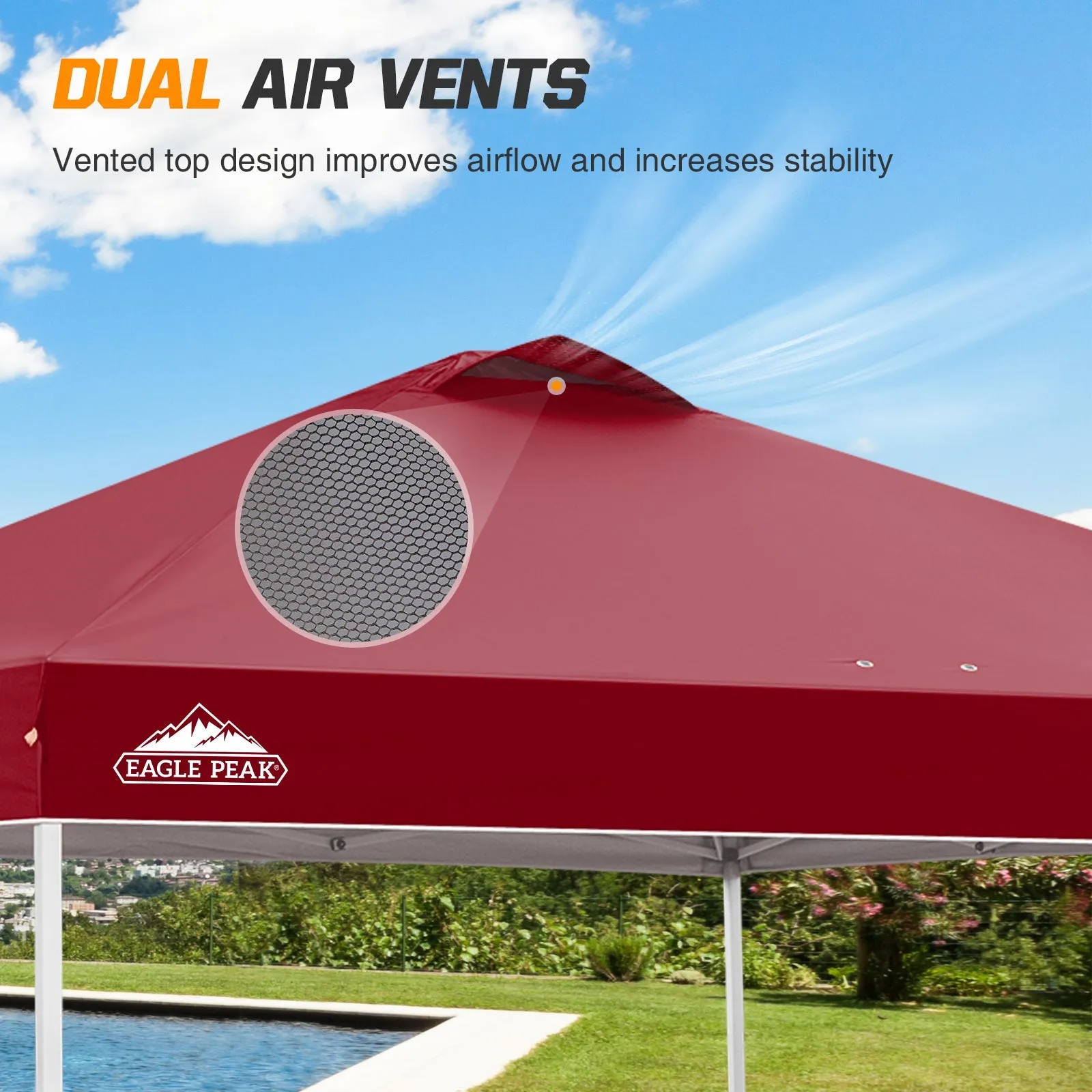 Easy Setup Straight Leg 10x10 Pop Up Canopy Tent w/ 100 sqft of Shade