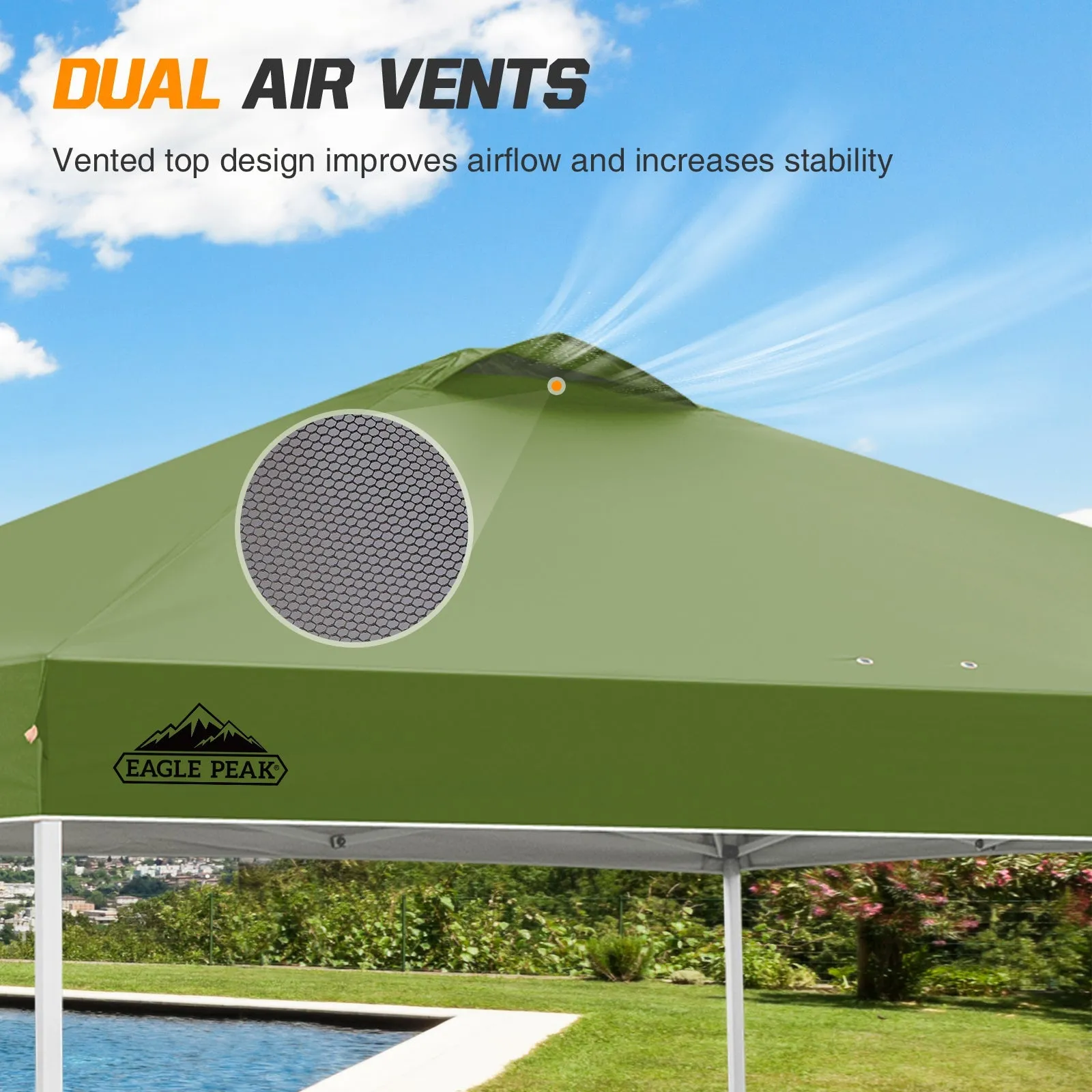 Easy Setup Straight Leg 10x10 Pop Up Canopy Tent w/ 100 sqft of Shade