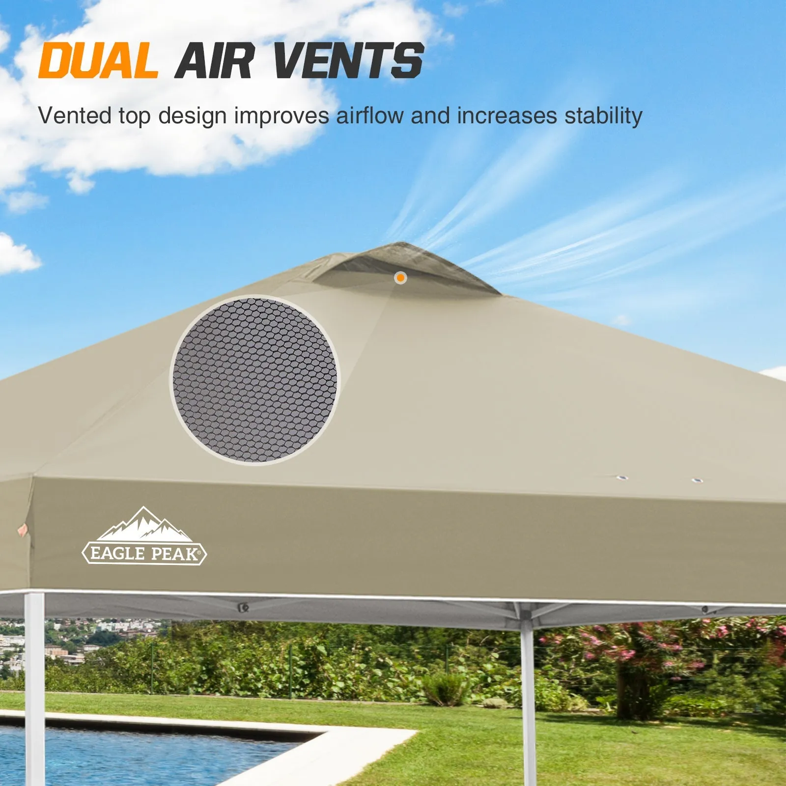 Easy Setup Straight Leg 10x10 Pop Up Canopy Tent w/ 100 sqft of Shade