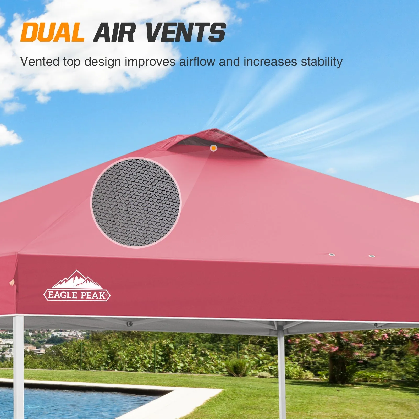 Easy Setup Straight Leg 10x10 Pop Up Canopy Tent w/ 100 sqft of Shade