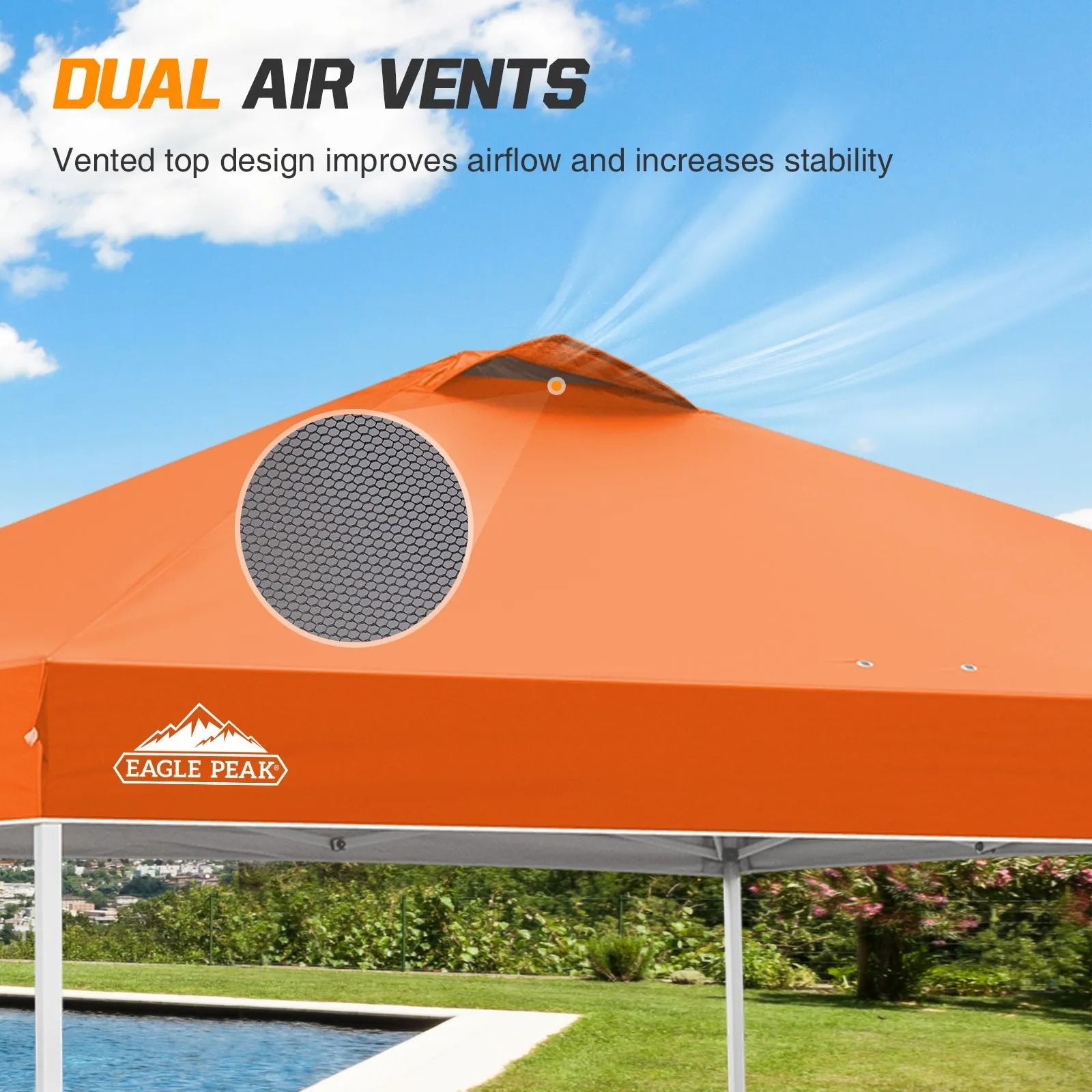 Easy Setup Straight Leg 10x10 Pop Up Canopy Tent w/ 100 sqft of Shade