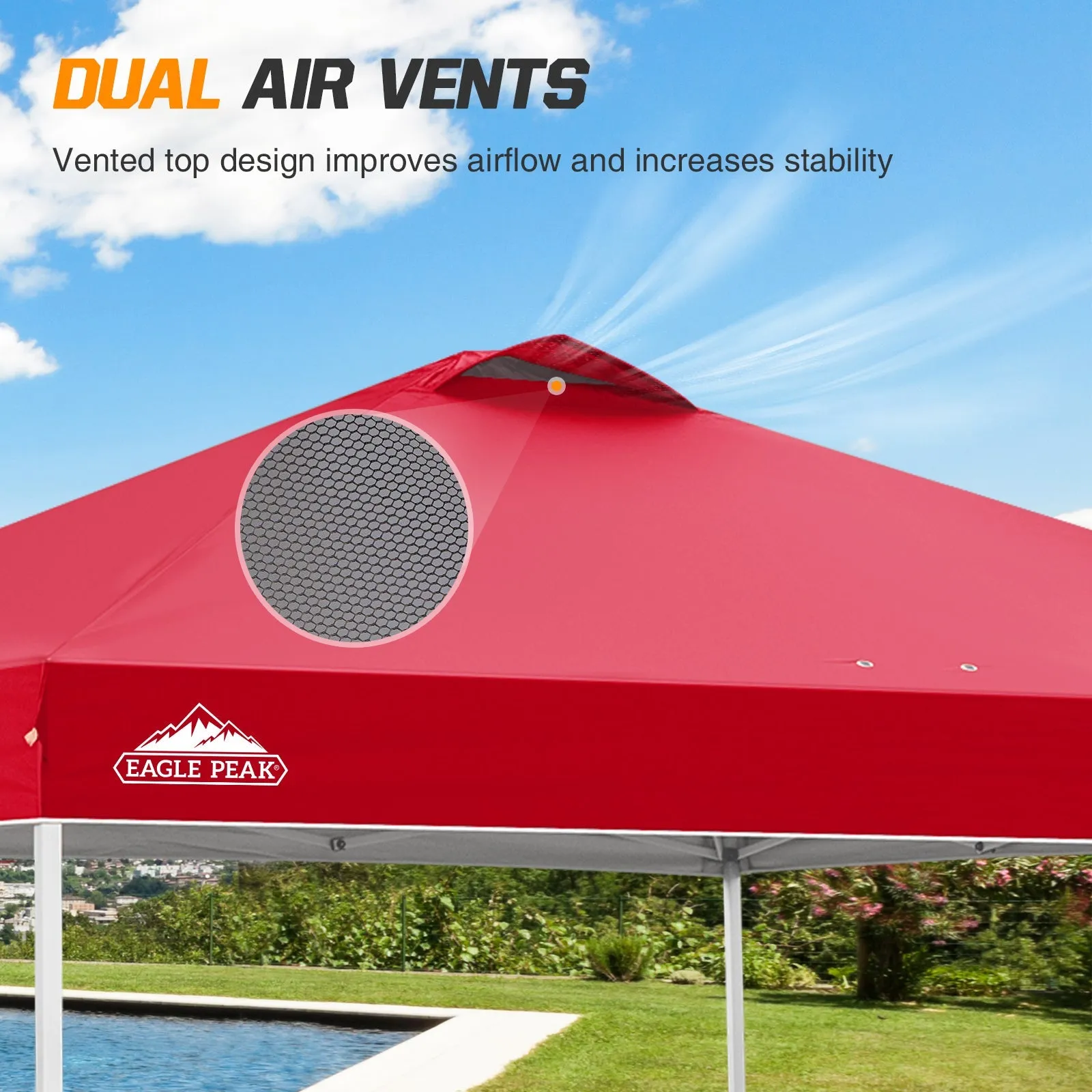 Easy Setup Straight Leg 10x10 Pop Up Canopy Tent w/ 100 sqft of Shade