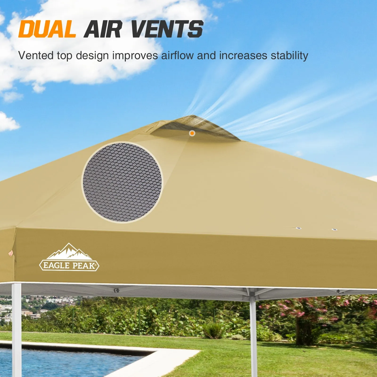 Easy Setup Straight Leg 10x10 Pop Up Canopy Tent w/ 100 sqft of Shade