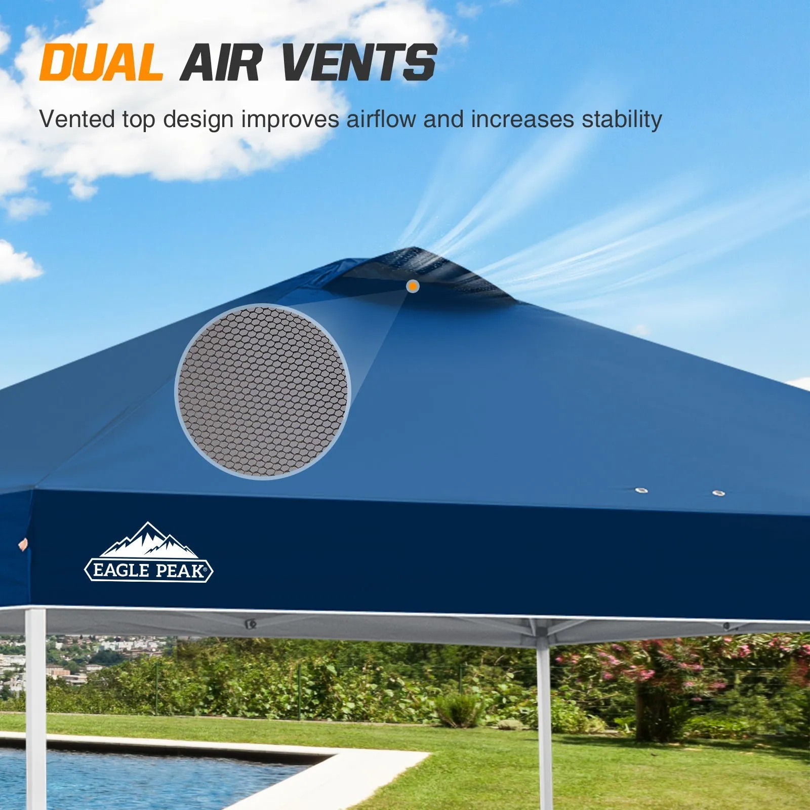 Easy Setup Straight Leg 10x10 Pop Up Canopy Tent w/ 100 sqft of Shade