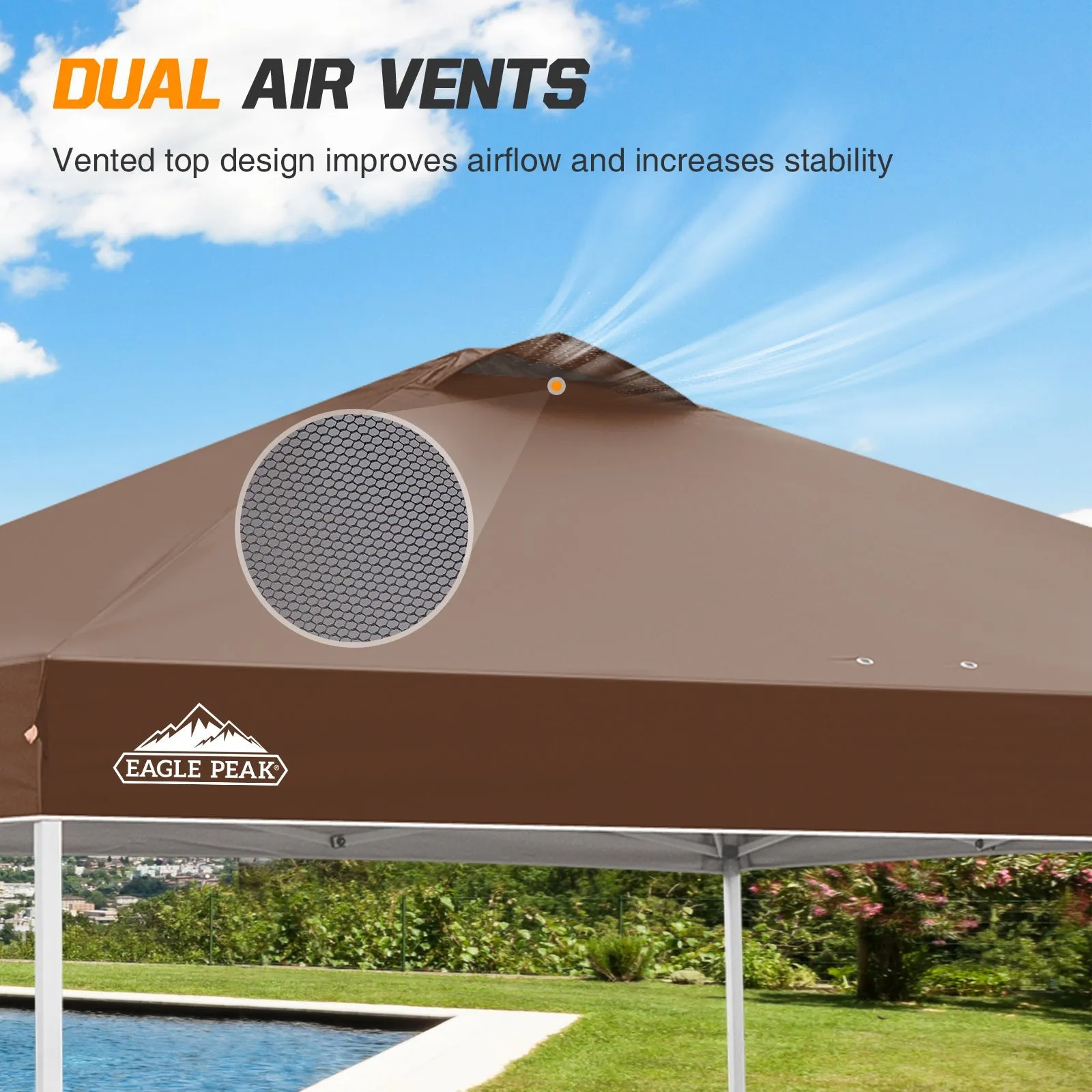 Easy Setup Straight Leg 10x10 Pop Up Canopy Tent w/ 100 sqft of Shade