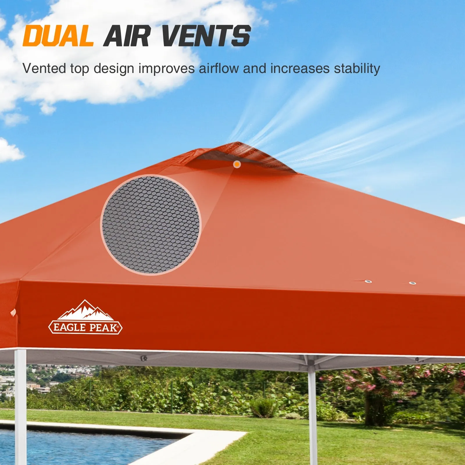 Easy Setup Straight Leg 10x10 Pop Up Canopy Tent w/ 100 sqft of Shade