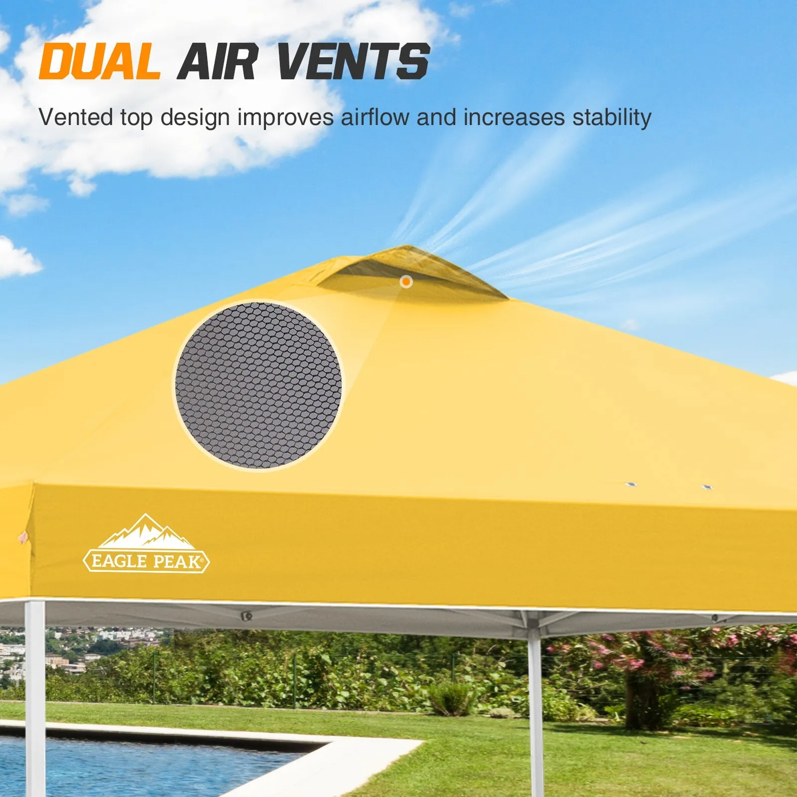 Easy Setup Straight Leg 10x10 Pop Up Canopy Tent w/ 100 sqft of Shade