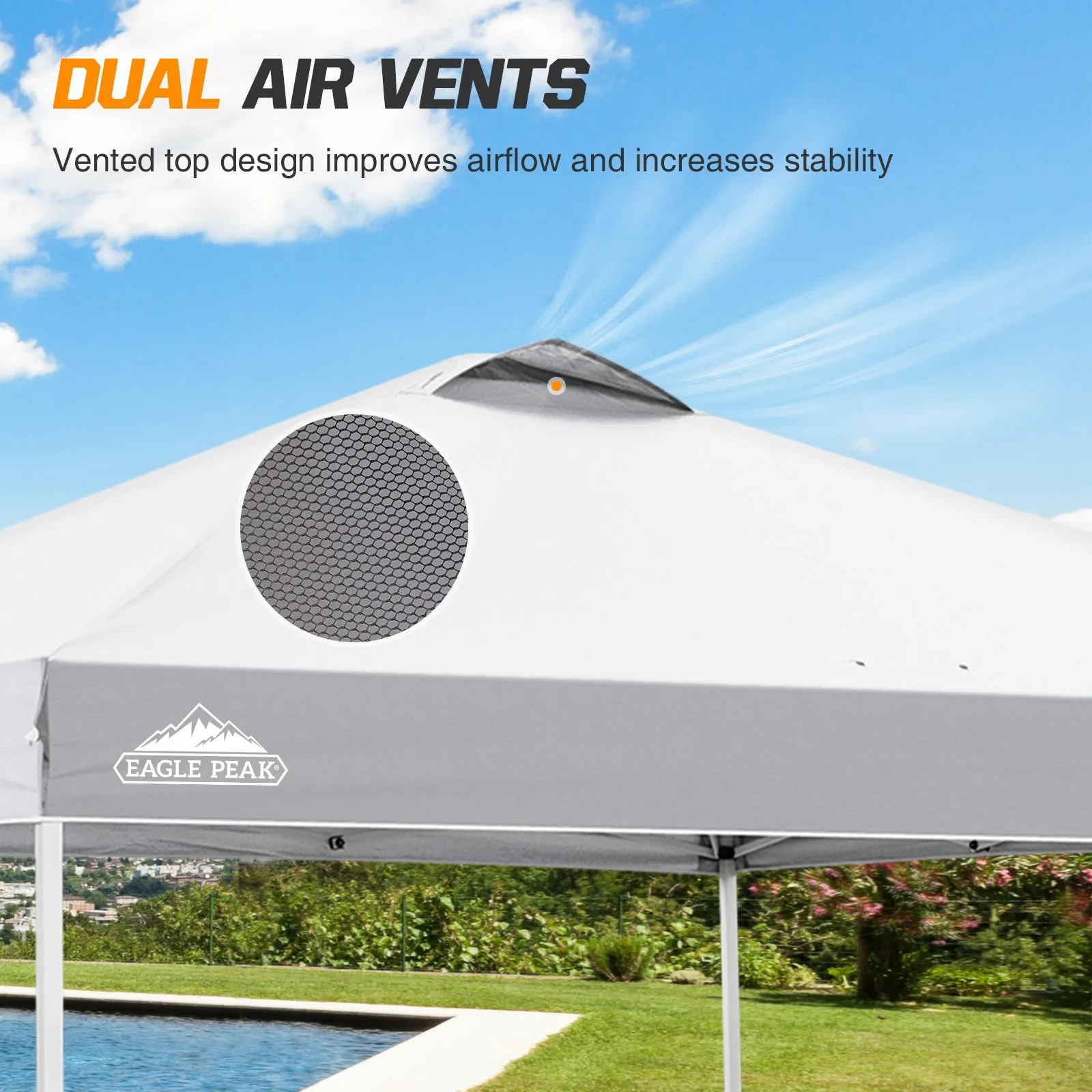 Easy Setup Straight Leg 10x10 Pop Up Canopy Tent w/ 100 sqft of Shade