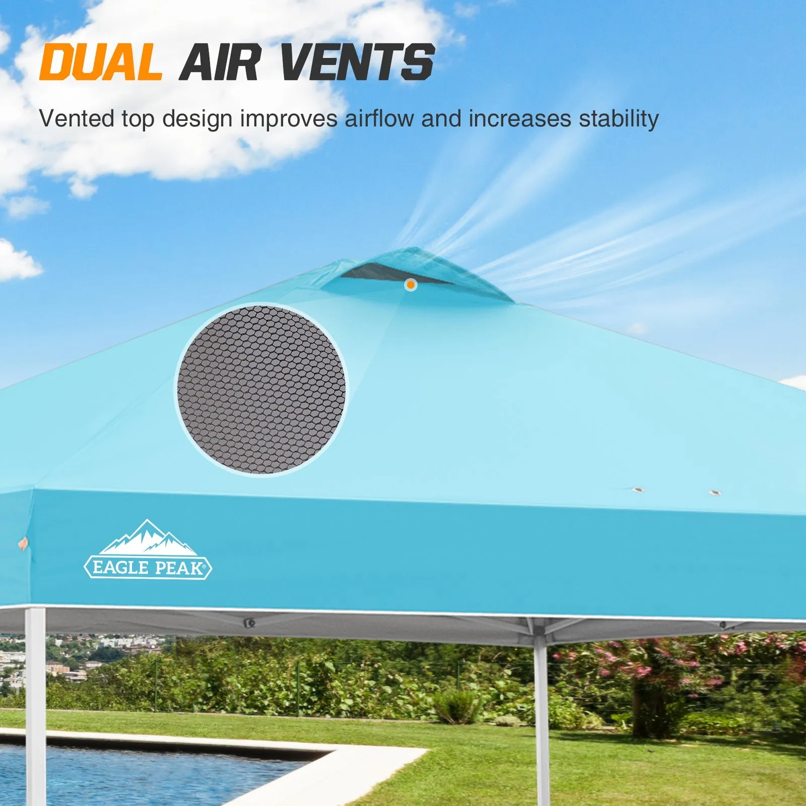 Easy Setup Straight Leg 10x10 Pop Up Canopy Tent w/ 100 sqft of Shade
