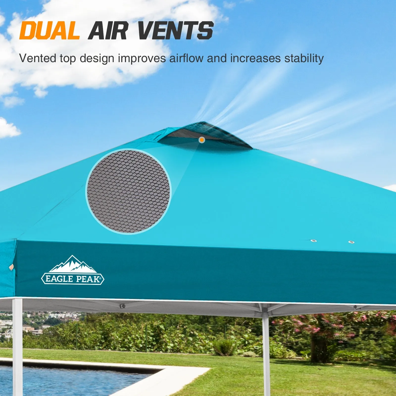 Easy Setup Straight Leg 10x10 Pop Up Canopy Tent w/ 100 sqft of Shade