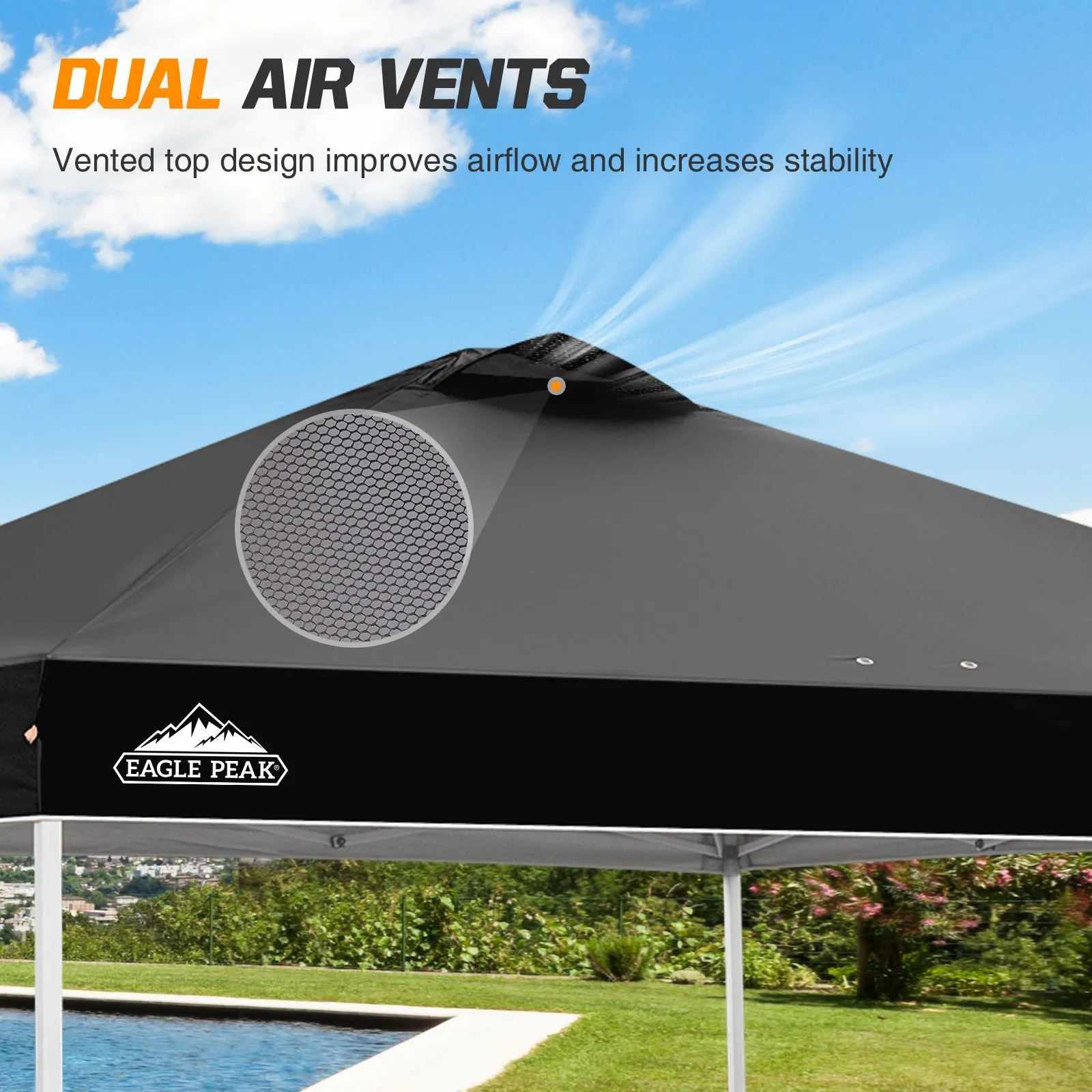 Easy Setup Straight Leg 10x10 Pop Up Canopy Tent w/ 100 sqft of Shade