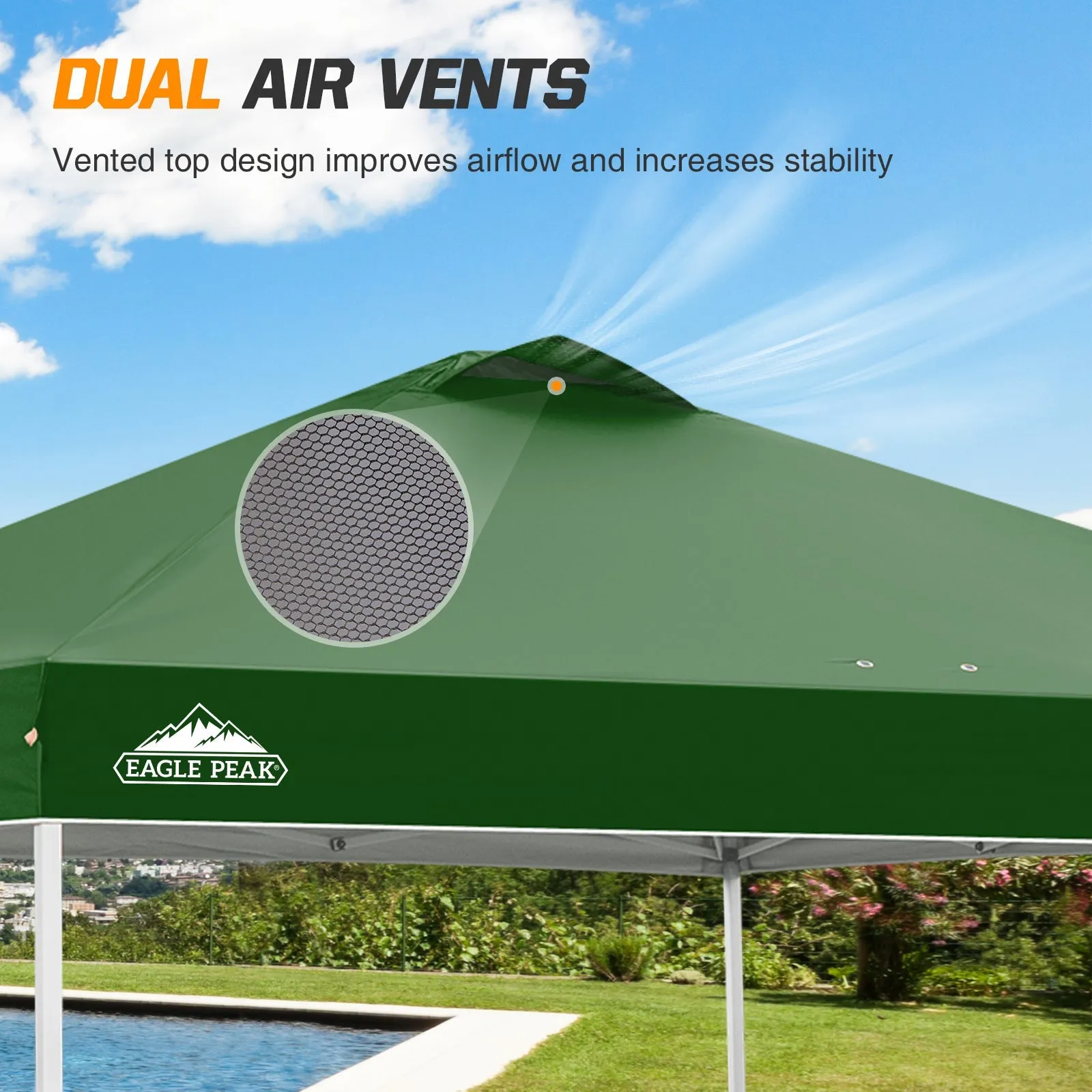Easy Setup Straight Leg 10x10 Pop Up Canopy Tent w/ 100 sqft of Shade