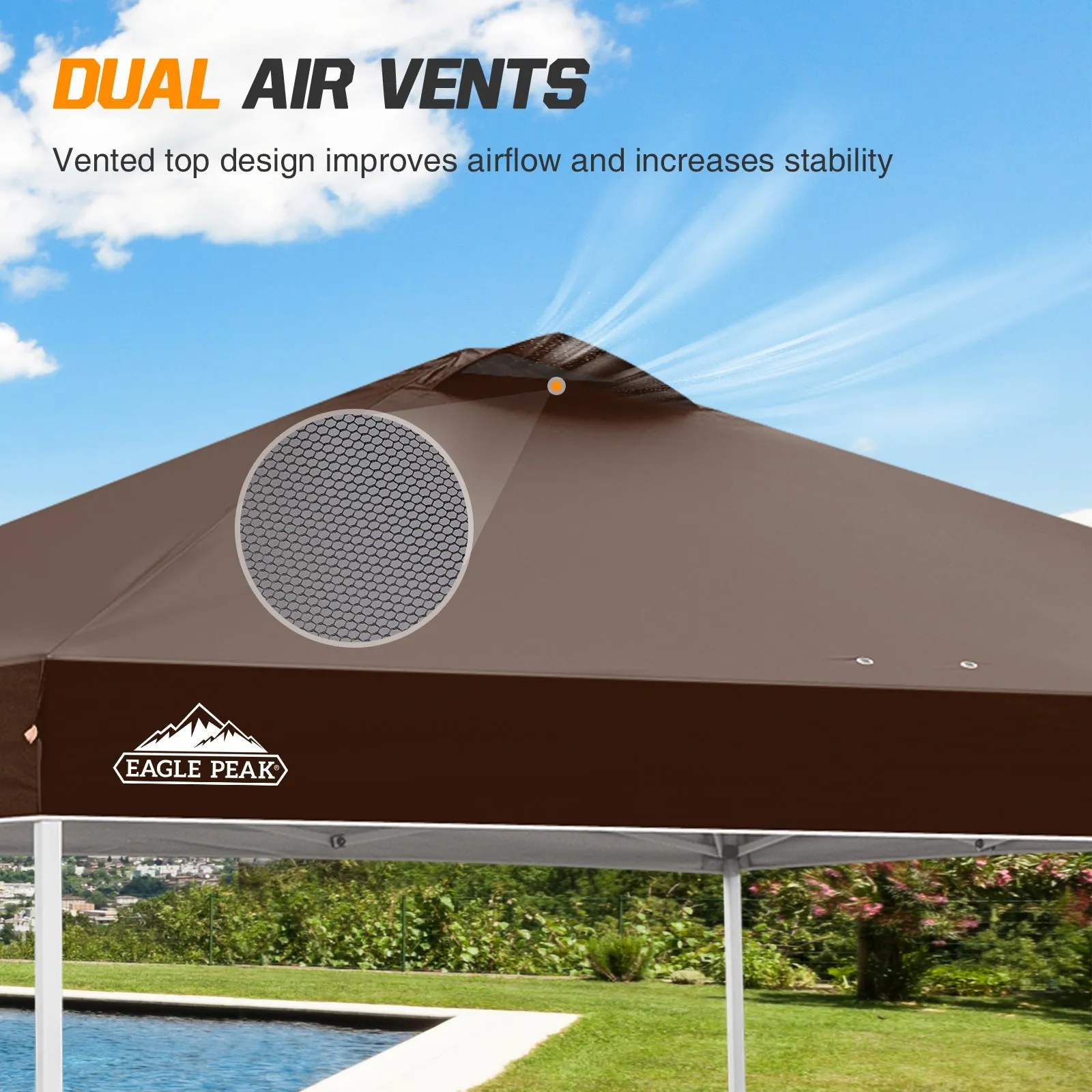 Easy Setup Straight Leg 10x10 Pop Up Canopy Tent w/ 100 sqft of Shade