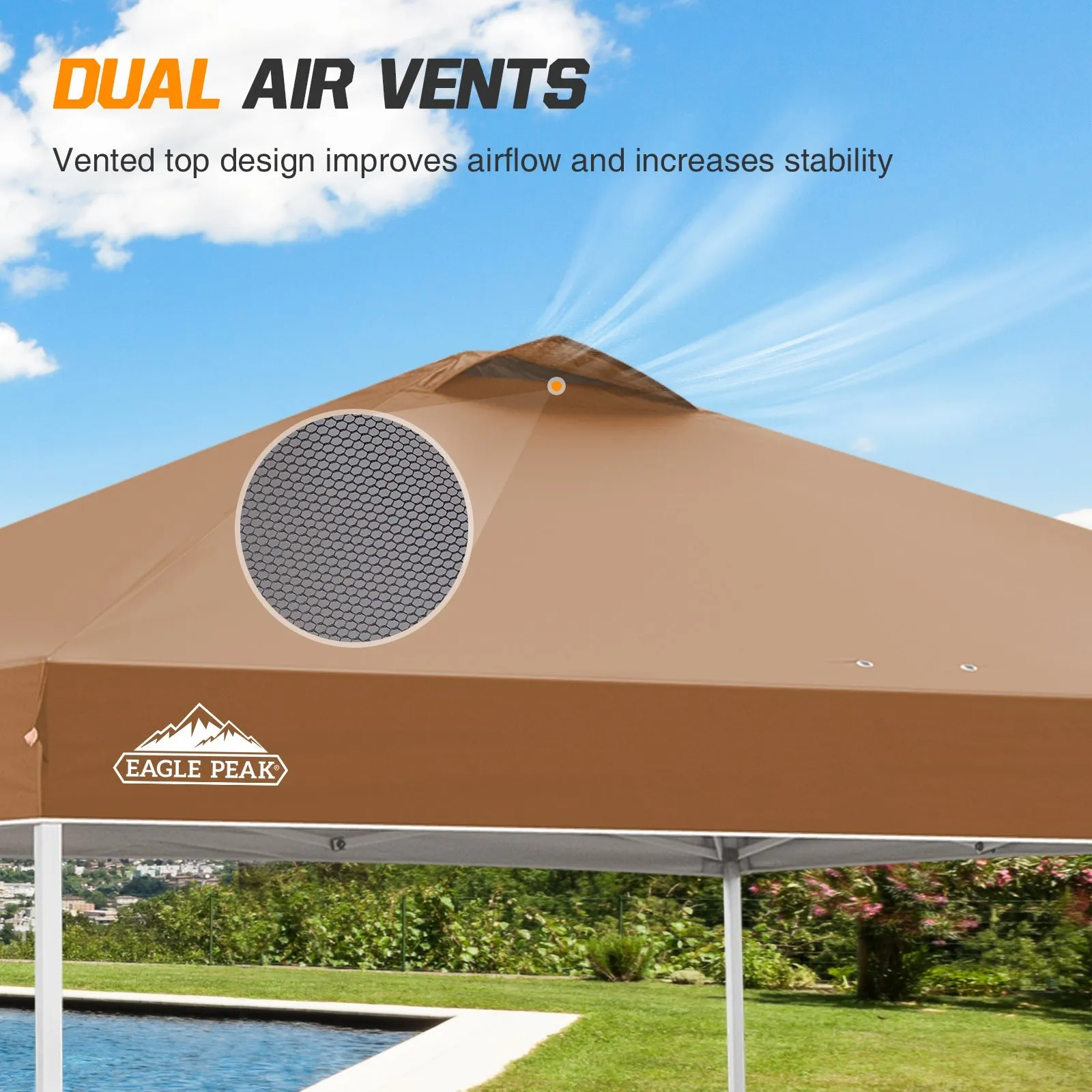 Easy Setup Straight Leg 10x10 Pop Up Canopy Tent w/ 100 sqft of Shade