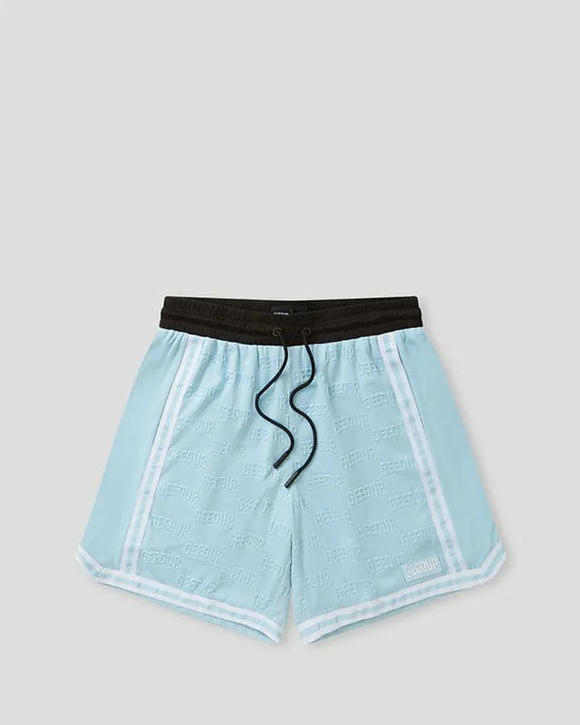 Emboss Mesh Shorts Cool Blue