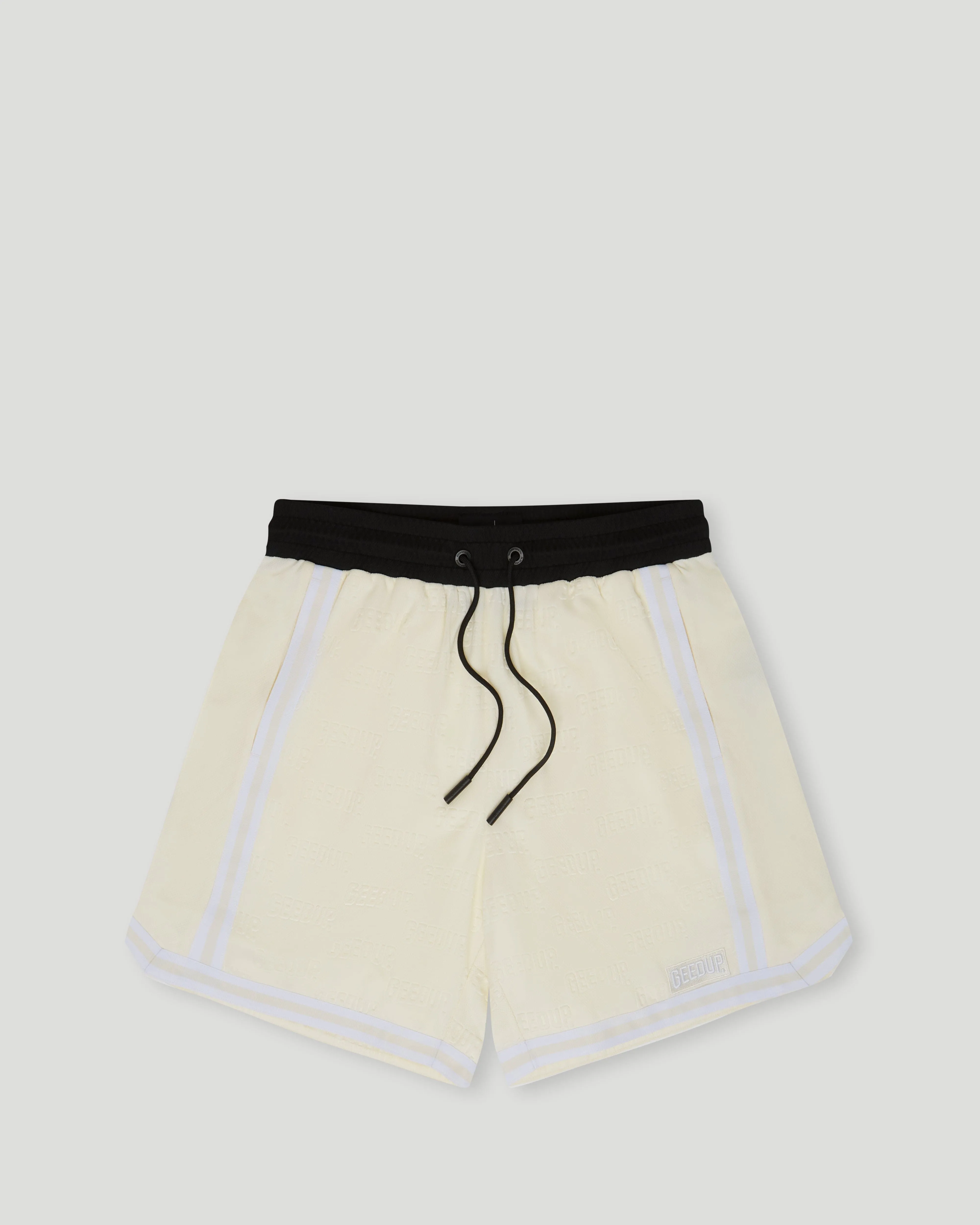 Emboss Mesh Shorts Cream