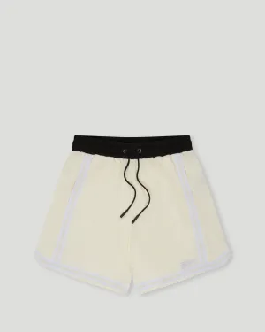 Emboss Mesh Shorts Cream