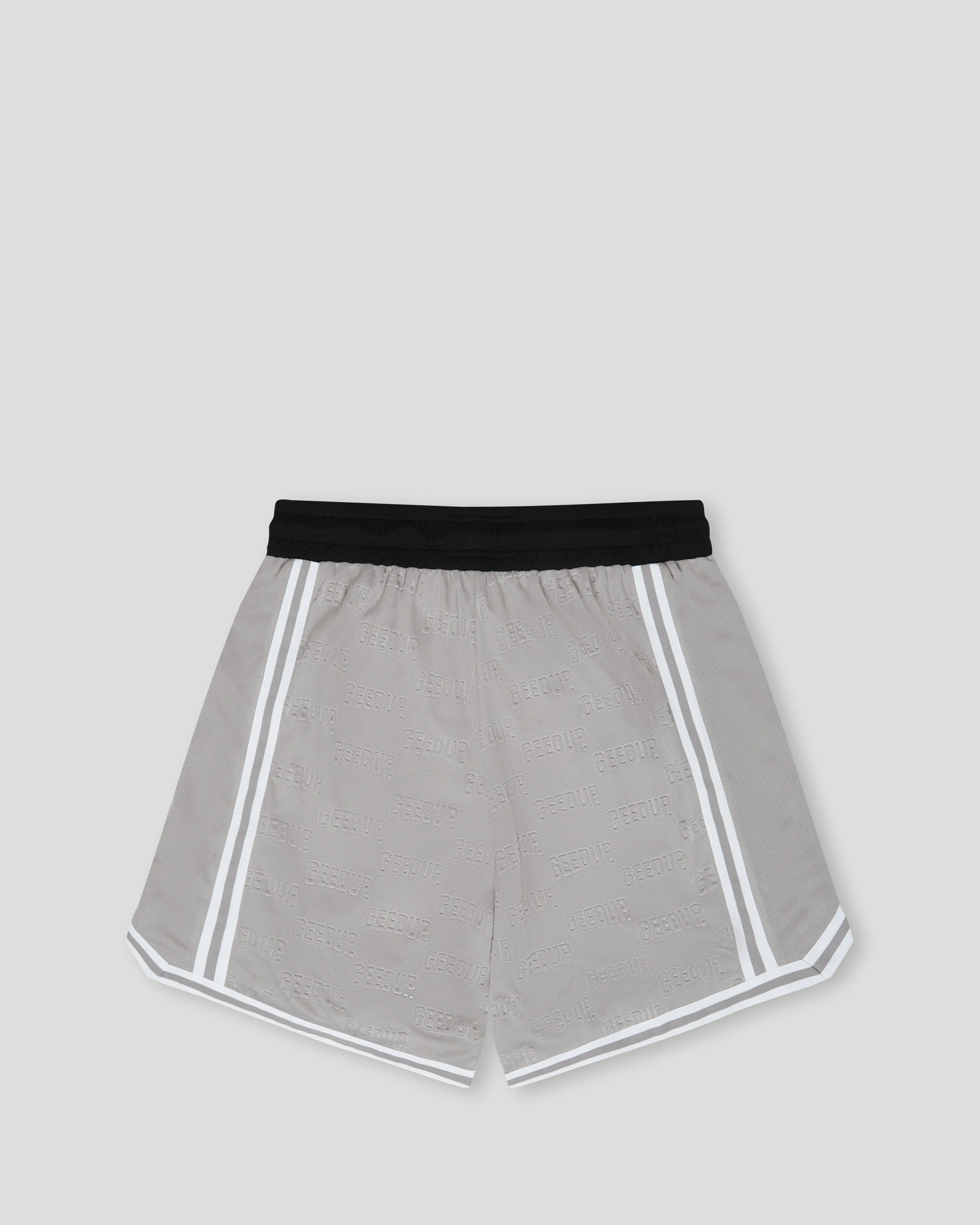 Emboss Mesh Shorts Grey