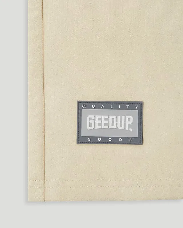 G French Terry Shorts Cream/Forest Green