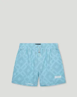 G Monogram Swim Shorts Light Blue
