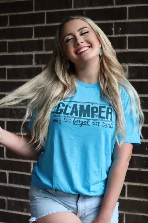 GABRIELLE'S GLAMPER TEE - BLUE