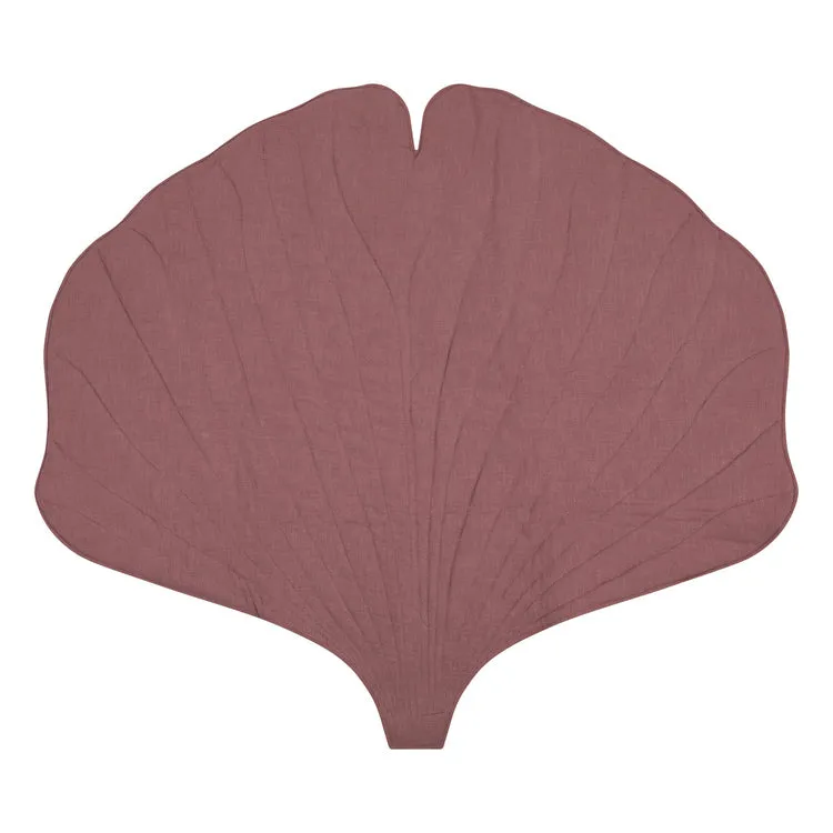Linen Ginkgo Leaf Mat