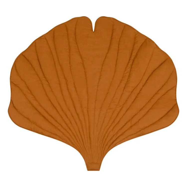 Linen Ginkgo Leaf Mat