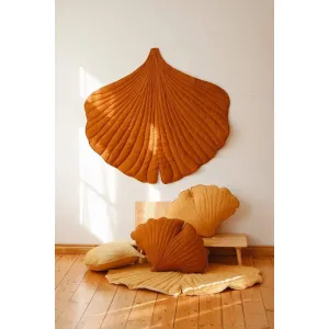 Linen Ginkgo Leaf Mat