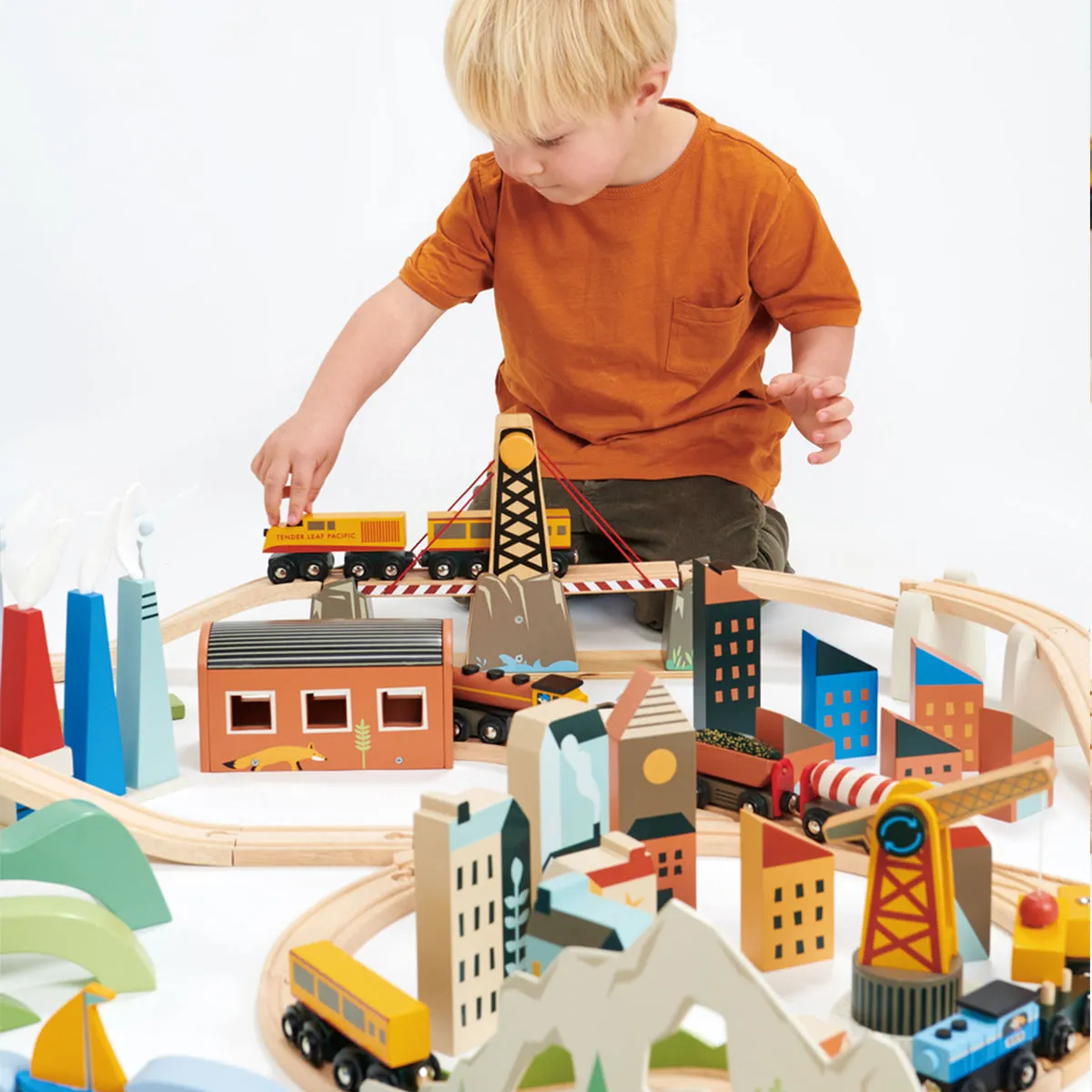 Mountain View Train Set by Tender Leaf Toys