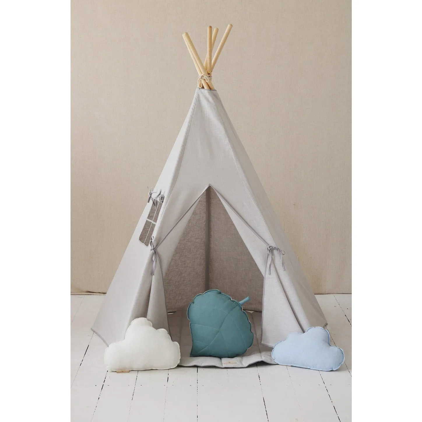 Pigeon Grey Linen Teepee Tent