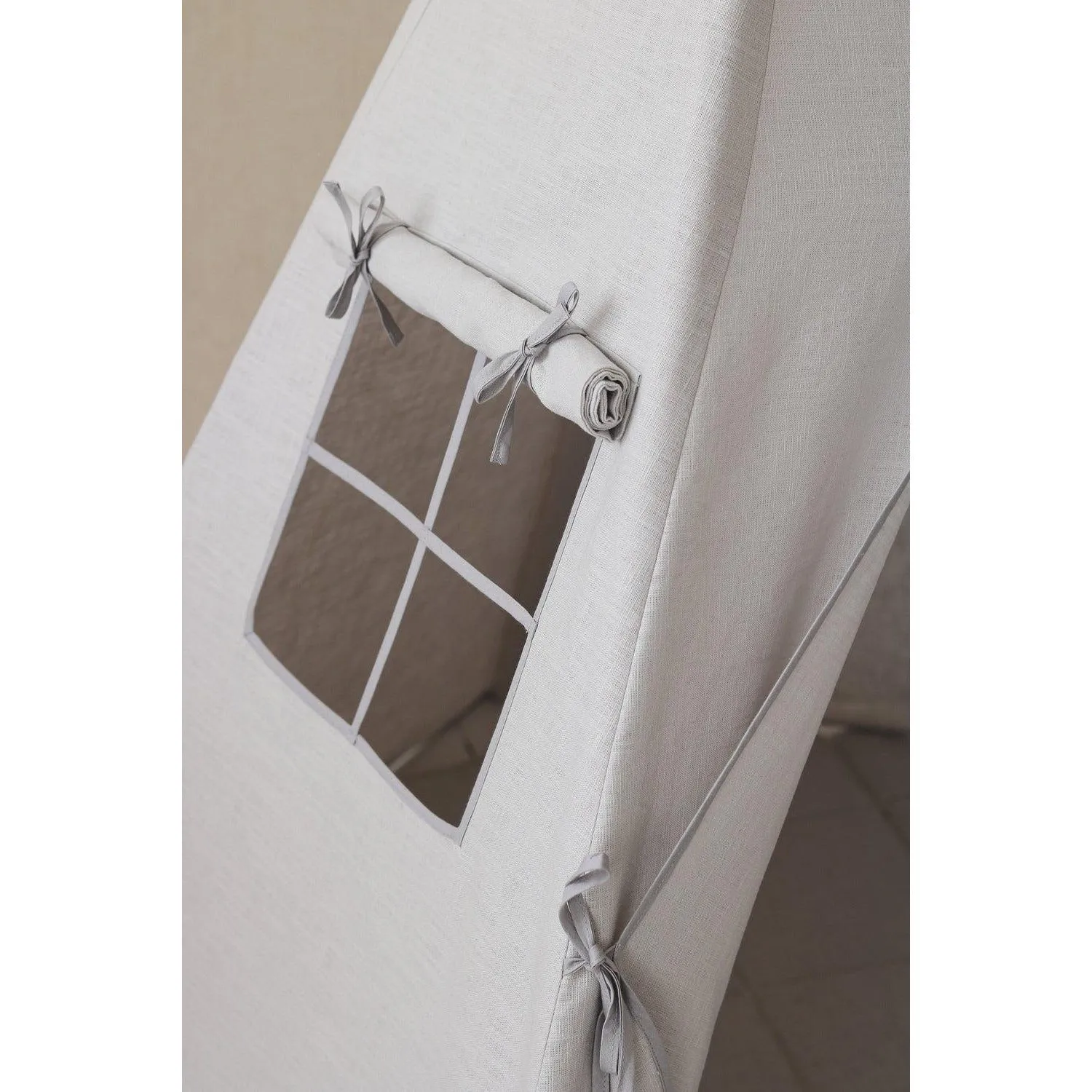 Pigeon Grey Linen Teepee Tent