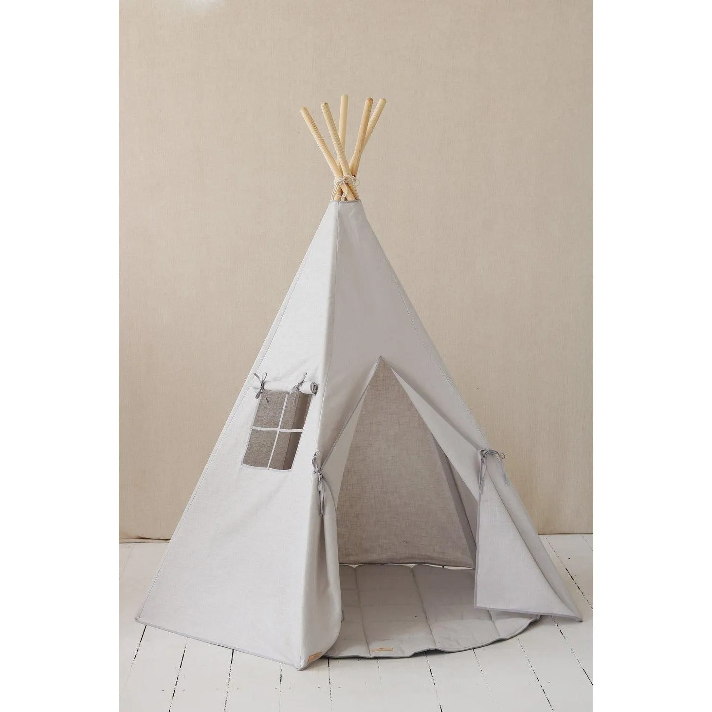 Pigeon Grey Linen Teepee Tent