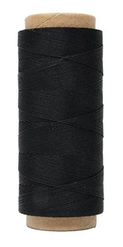 Round Waxed Thread for Leather Sewing Leather Thread Wax String Polyester Cord for Leather Craft Stitching Bookbinding