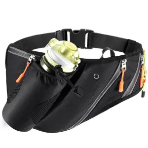 Vbiger Running Belt Waterproof Fanny Pack with Water Bottle Pocket and Adjustable Strap